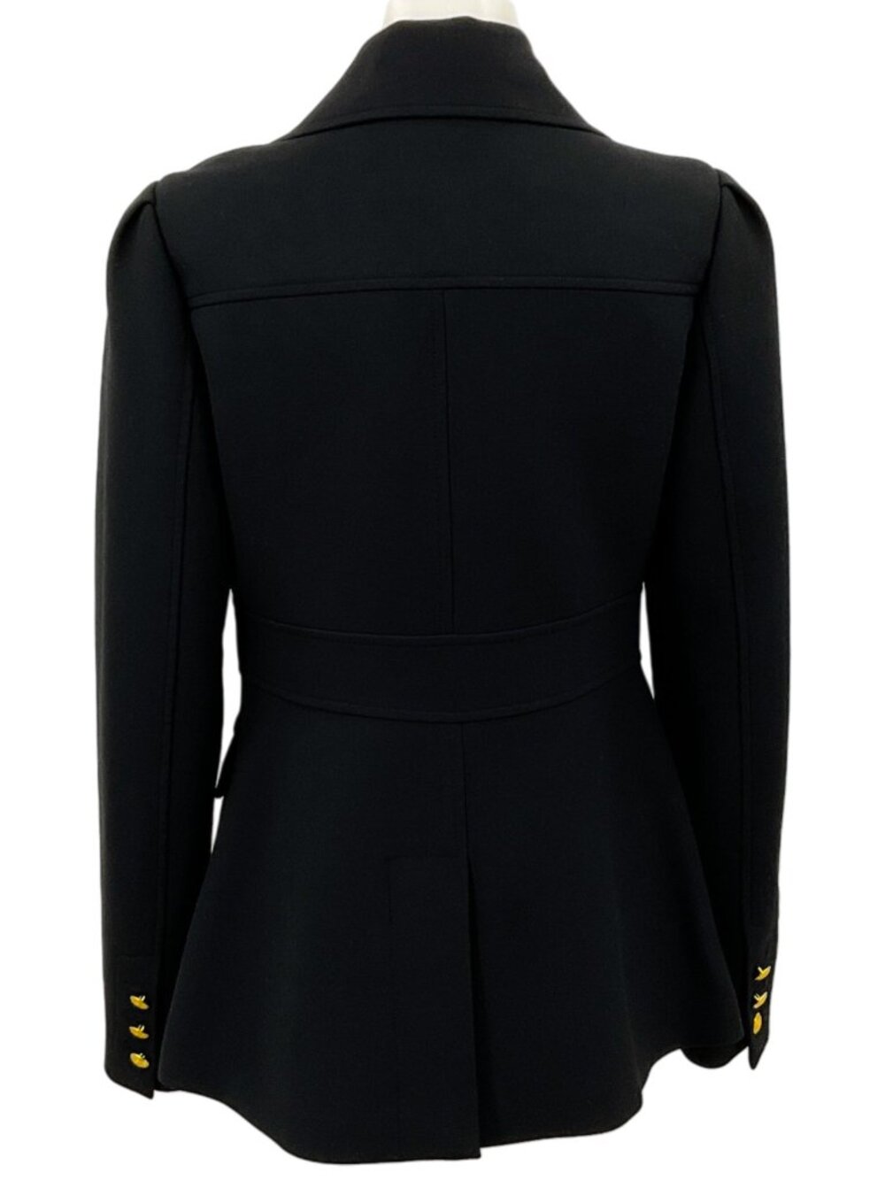 A.L.C. Black Ponte Knit Amelia Jacket with Gold Buttons - Picture 3 of 4